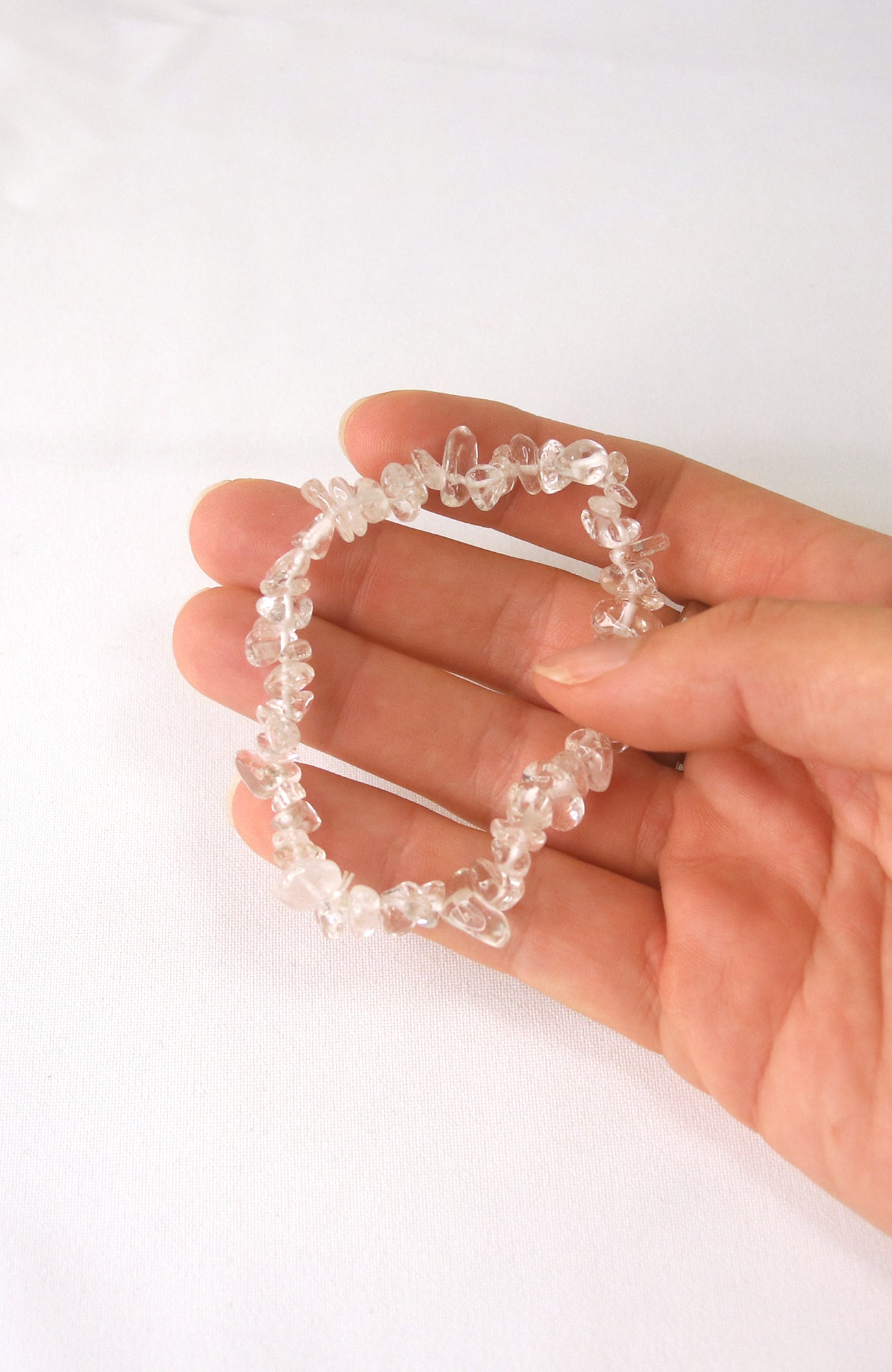 Clear Quartz Chip Bracelet AA
